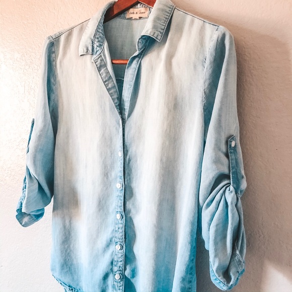 Cloth & Stone Denim Button Up Shirt - Picture 3 of 5